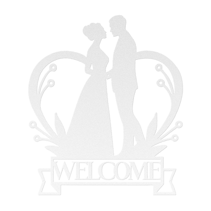 Welcome To Our Wedding Heart Metal Wall Art - MAIKERU STUDIO