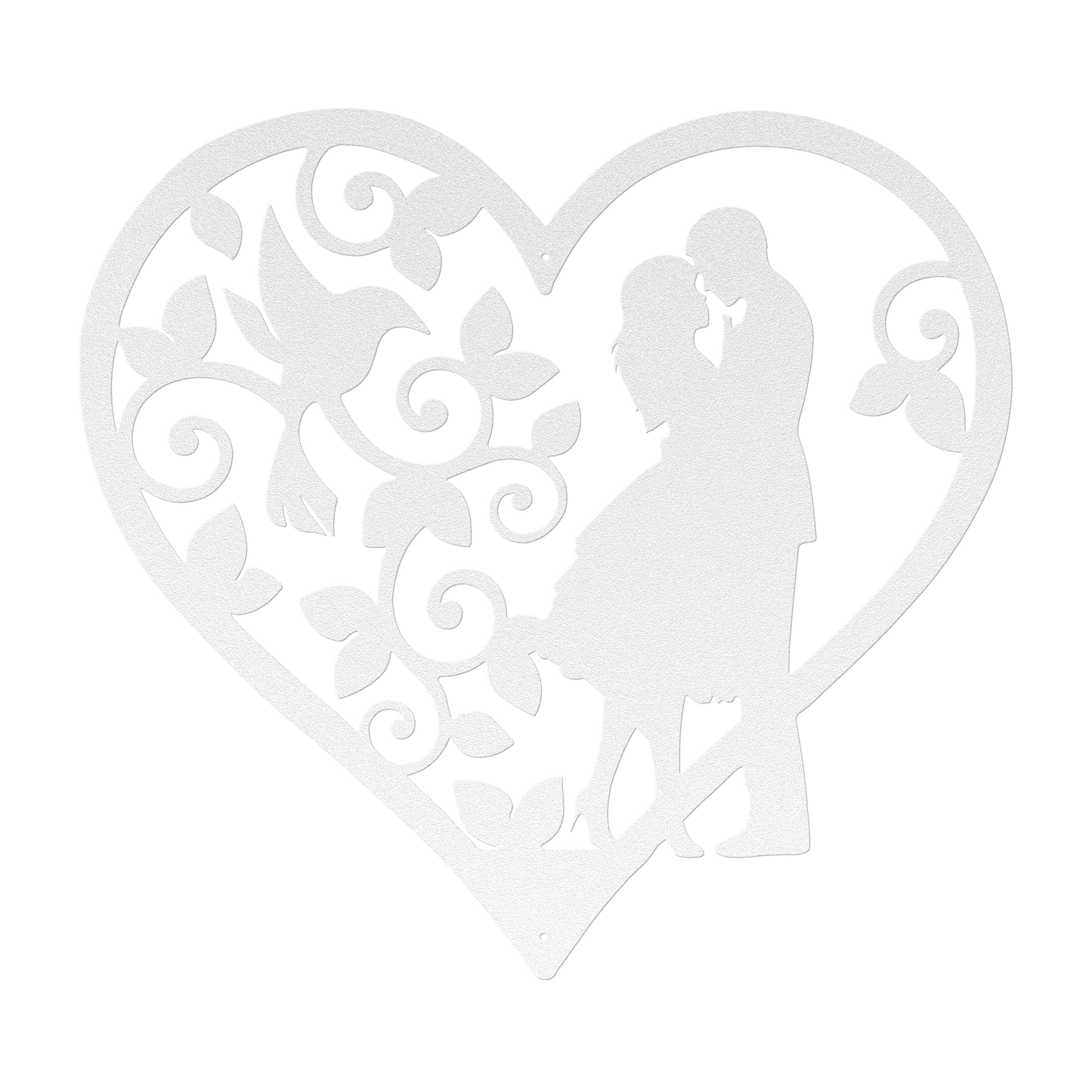 Wedding Heart With Hummingbird Metal Wall Art - MAIKERU STUDIO