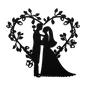 Wedding Floral Heart Metal wall Art - MAIKERU STUDIO