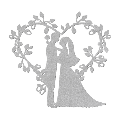 Wedding Floral Heart Metal wall Art - MAIKERU STUDIO