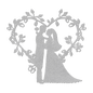 Wedding Floral Heart Metal wall Art - MAIKERU STUDIO