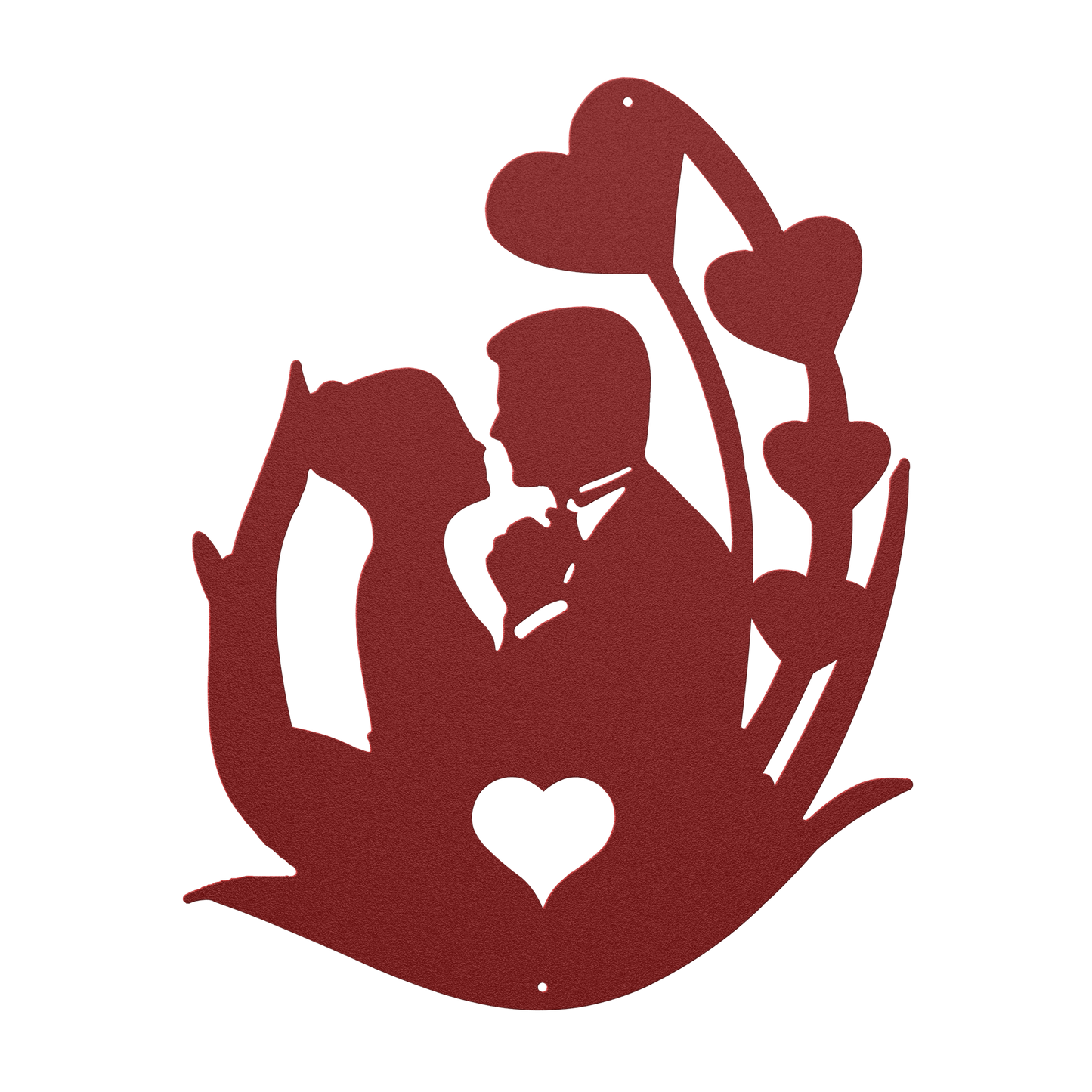 Wedding Couple Flower Metal Wall Art - MAIKERU STUDIO