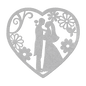 Wedding Heart With Flowers Metal Wall Art - MAIKERU STUDIO
