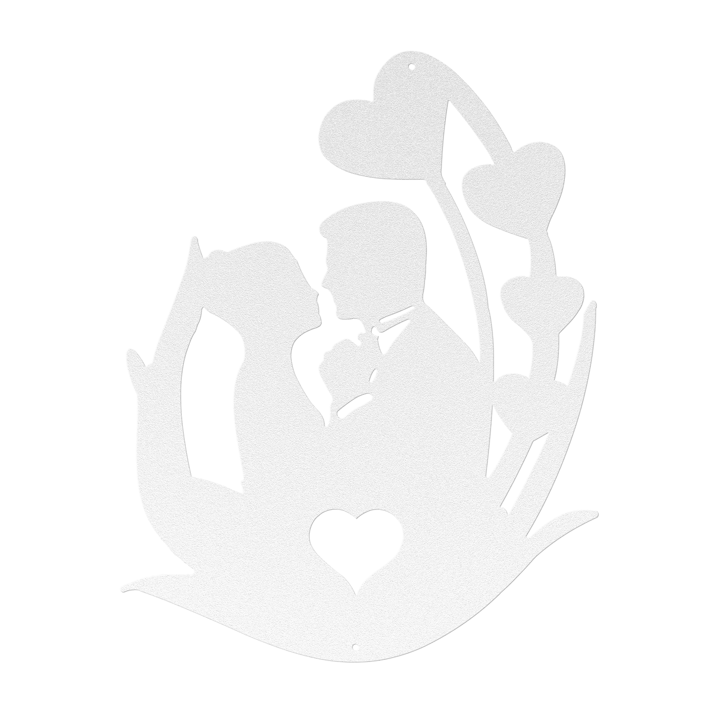 Wedding Couple Flower Metal Wall Art - MAIKERU STUDIO