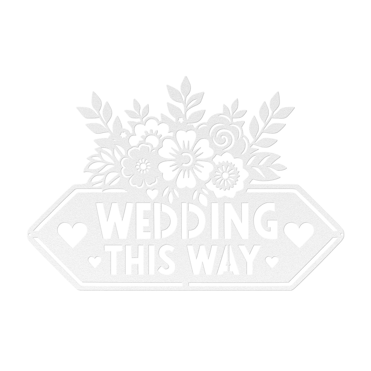 Wedding This Way Sign Metal Wall Art - MAIKERU STUDIO