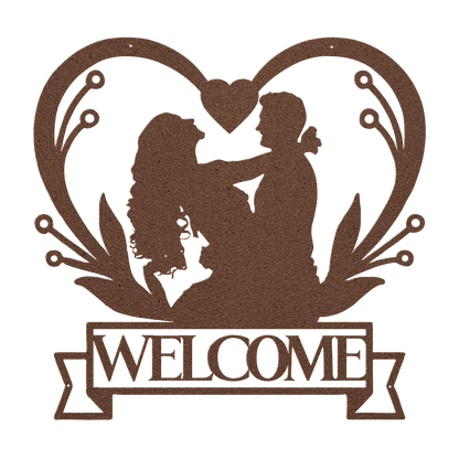 Welcome Wedding Heart Metal Wall Art - MAIKERU STUDIO