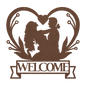 Welcome Wedding Heart Metal Wall Art - MAIKERU STUDIO
