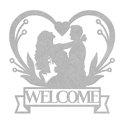 Welcome Wedding Heart Metal Wall Art - MAIKERU STUDIO