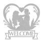 Welcome Wedding Heart Metal Wall Art - MAIKERU STUDIO