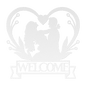Welcome Wedding Heart Metal Wall Art - MAIKERU STUDIO