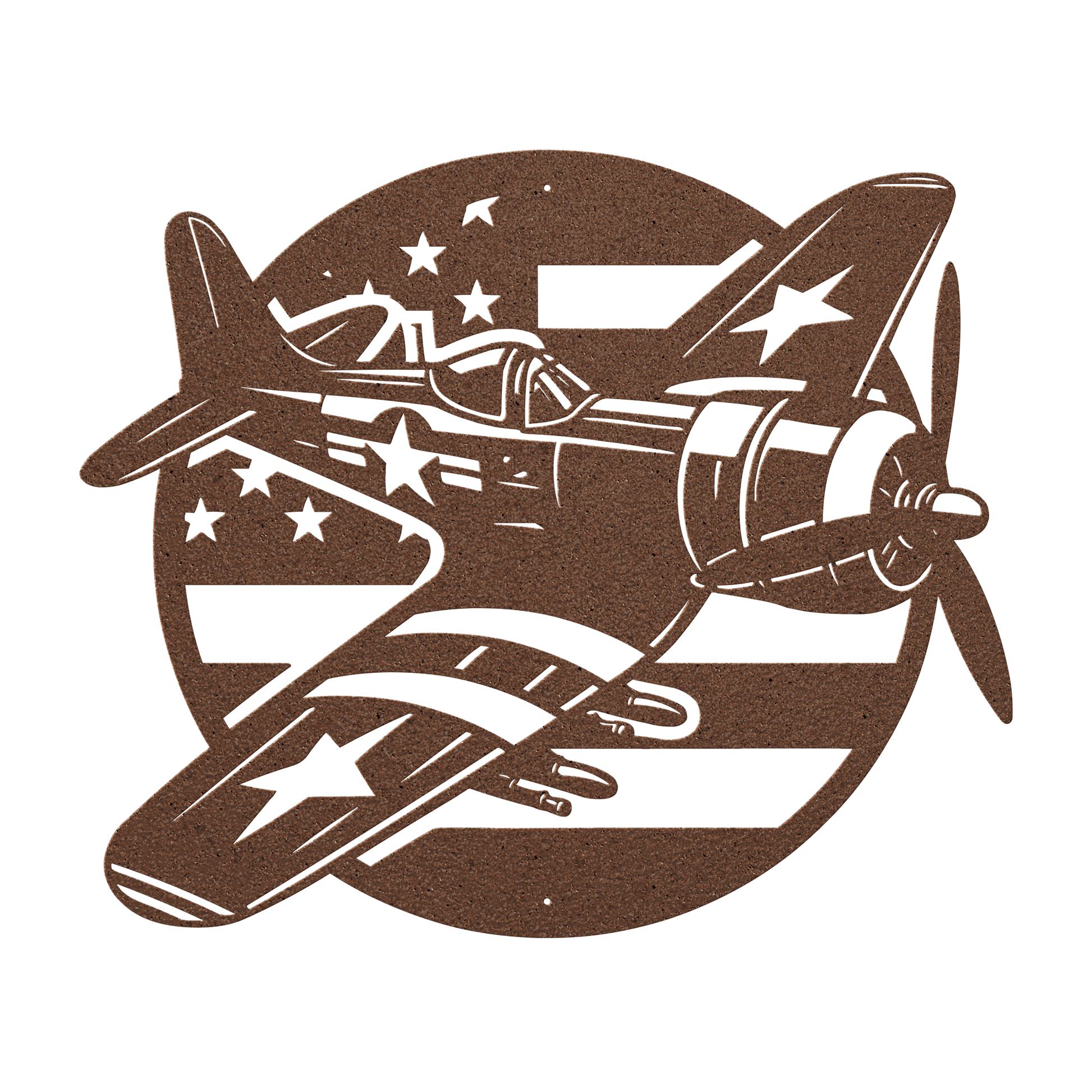 Whistling Death Corsair Metal Wall Art | WWll American Fighter Plane Patriotic Tribute - MAIKERU STUDIO