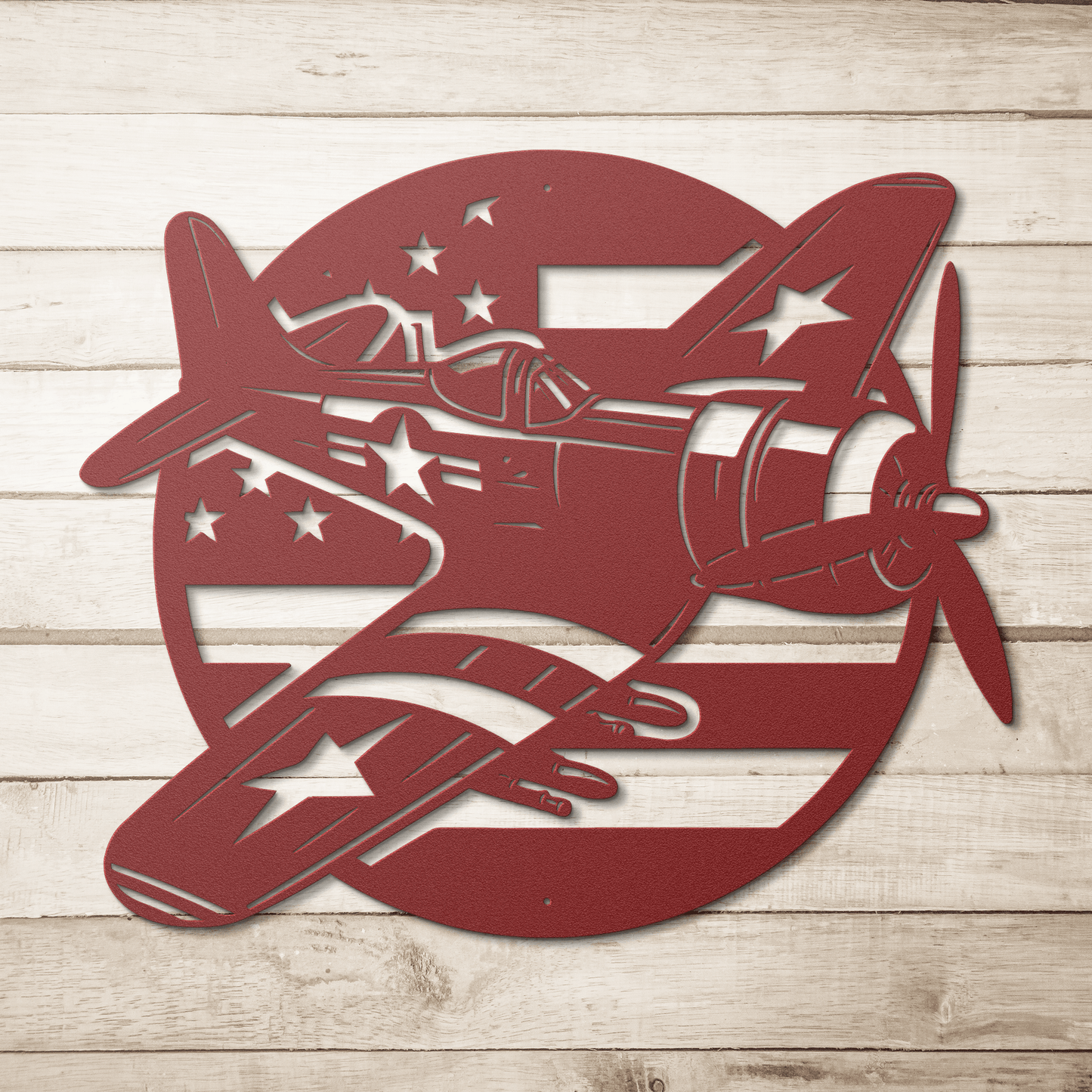 Whistling Death Corsair Metal Wall Art | WWll American Fighter Plane Patriotic Tribute - MAIKERU STUDIO