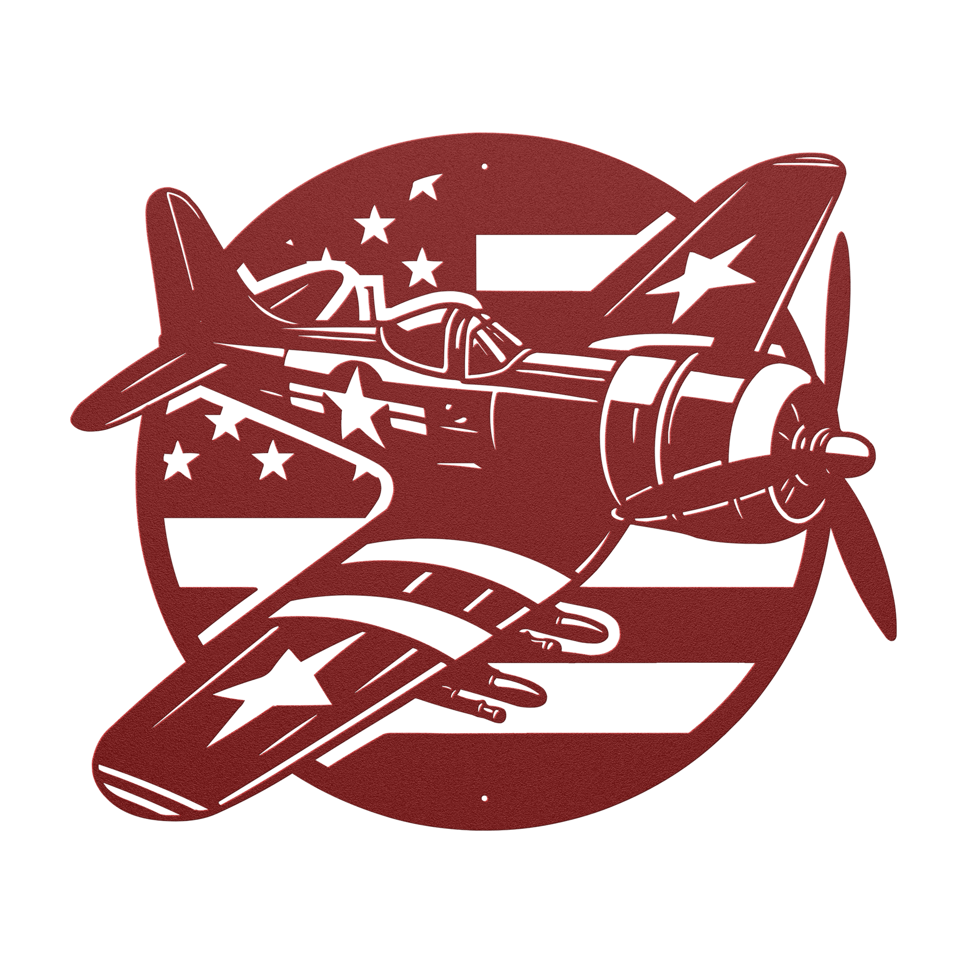 Whistling Death Corsair Metal Wall Art | WWll American Fighter Plane Patriotic Tribute - MAIKERU STUDIO
