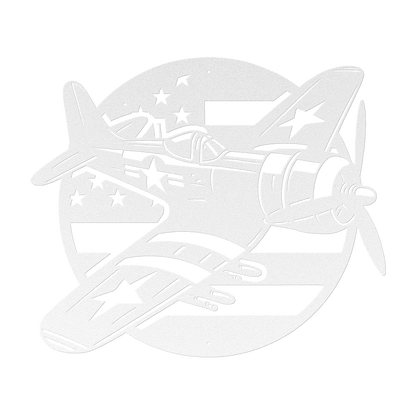 Whistling Death Corsair Metal Wall Art | WWll American Fighter Plane Patriotic Tribute - MAIKERU STUDIO