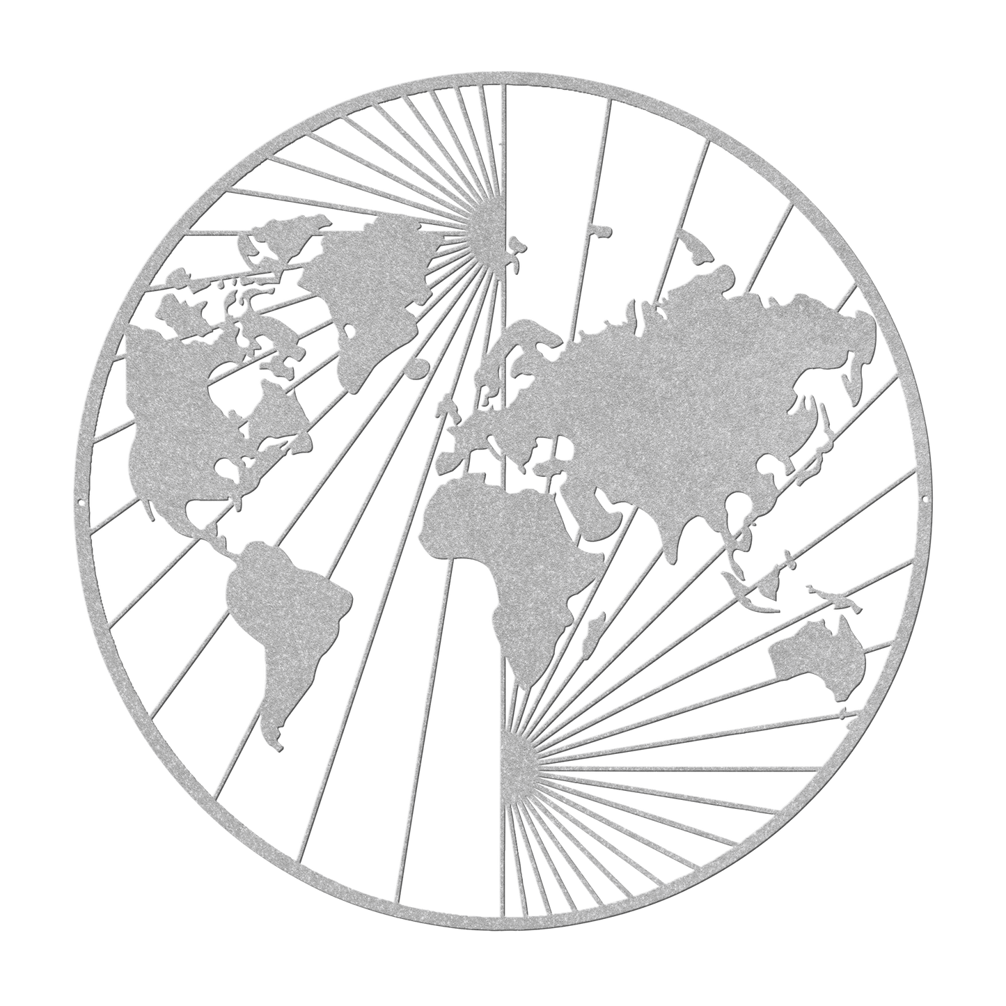 North And South World Map Metal Wall Art - MAIKERU STUDIO
