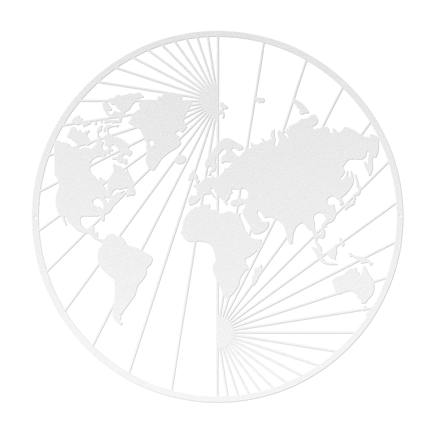 North And South World Map Metal Wall Art - MAIKERU STUDIO