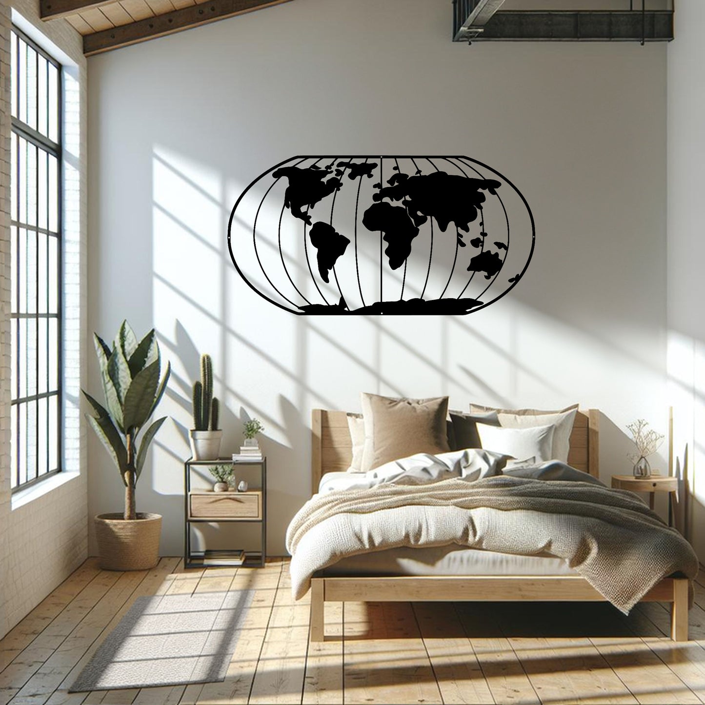 Big World Metal Wall Art - MAIKERU STUDIO