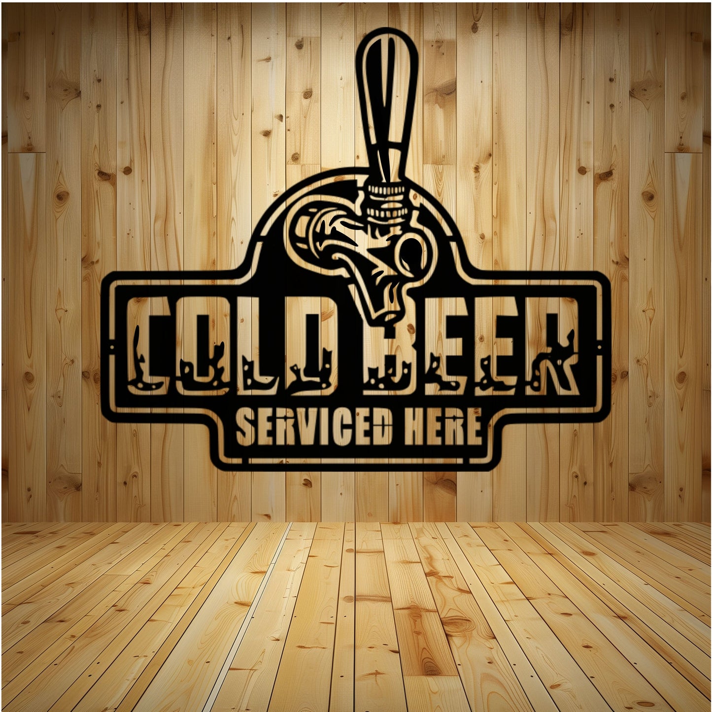 Cold Beer Metal Wall Art - MAIKERU STUDIO