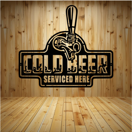Cold Beer Metal Wall Art - MAIKERU STUDIO