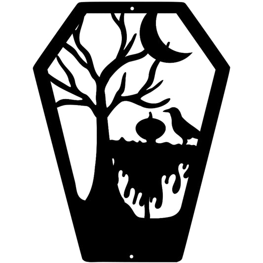 Halloween Coffin With Scarecrow - MAIKERU STUDIO