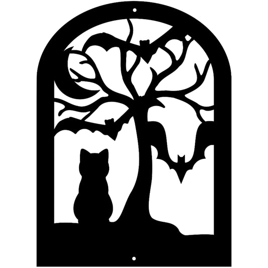 Halloween Gravestone With Cat And Bat - MAIKERU STUDIO