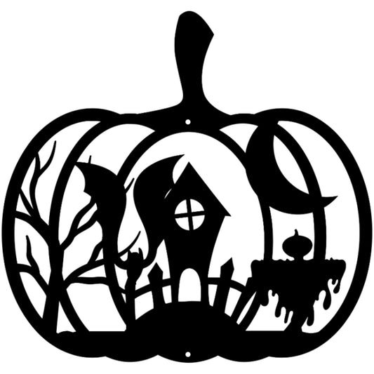 Halloween Pumpkin With Scary house - MAIKERU STUDIO