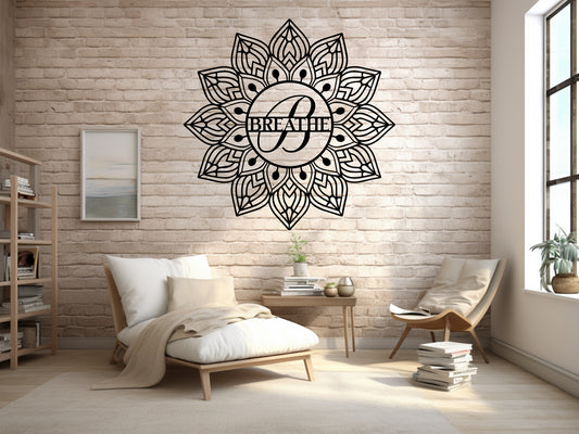 Mandala Breathe Metal Wall Art - MAIKERU STUDIO