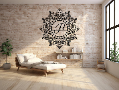 Mandala Peace Metal Wall Art - MAIKERU STUDIO