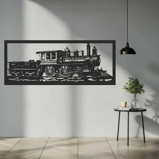 Steam Train Metal Wall Art - MAIKERU STUDIO