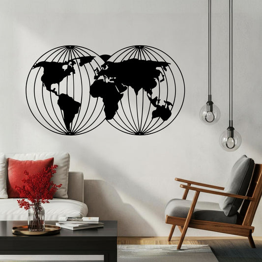 Two Worlds Metal Wall Art - MAIKERU STUDIO