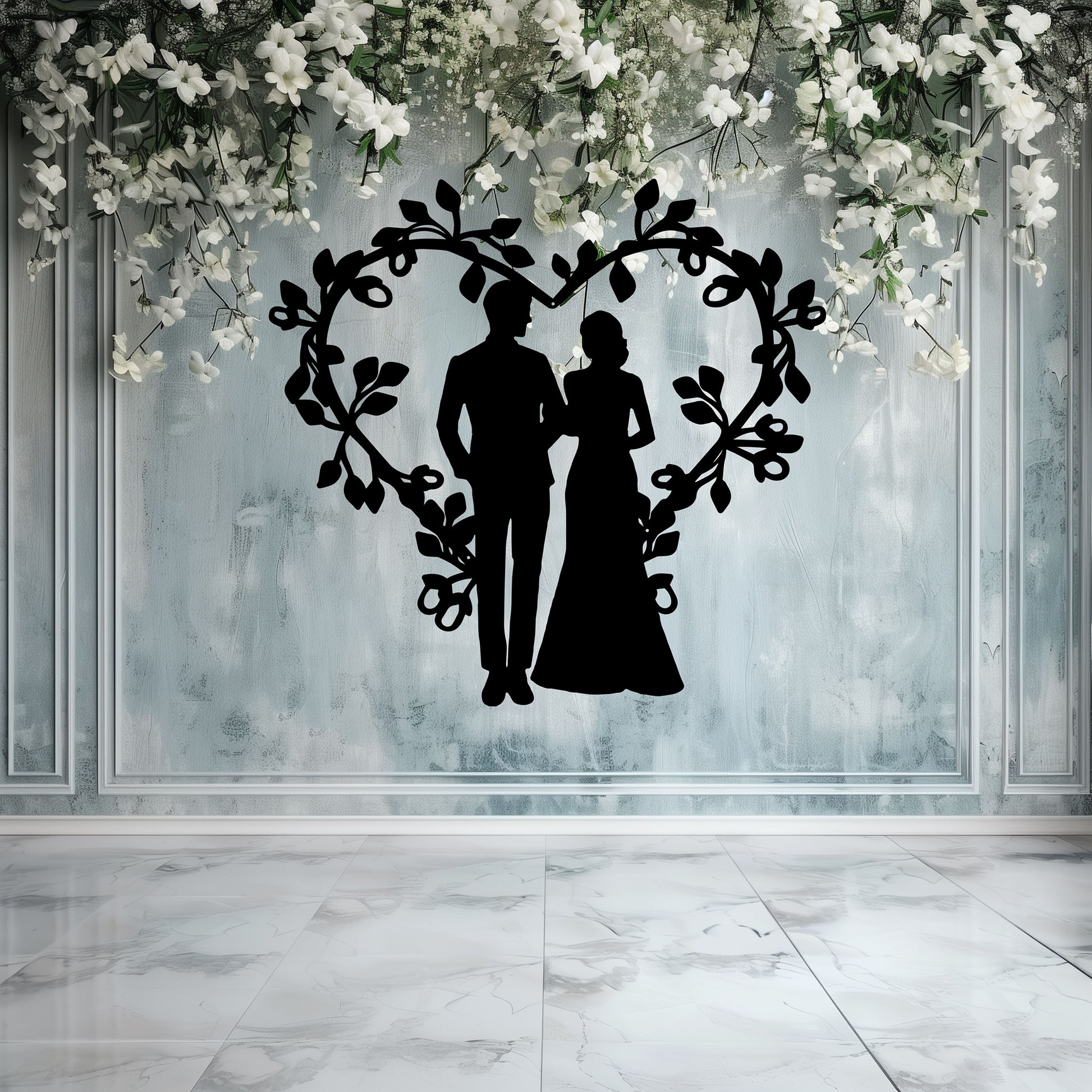 Wedding Heart Metal Wall Art - MAIKERU STUDIO