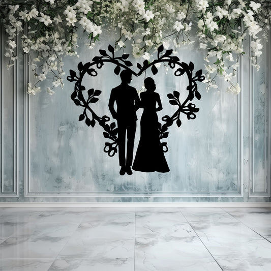 Wedding Heart Metal Wall Art - MAIKERU STUDIO
