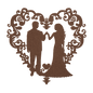 Elegant Wedding Heart Metal Wall Art - MAIKERU STUDIO