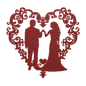 Elegant Wedding Heart Metal Wall Art | Classy Country Wedding Decor - MAIKERU STUDIO
