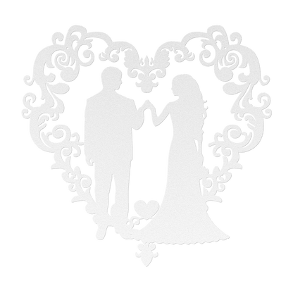 Elegant Wedding Heart Metal Wall Art - MAIKERU STUDIO