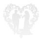 Elegant Wedding Heart Metal Wall Art - MAIKERU STUDIO